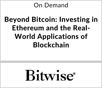 Beyond Bitcoin: Investing in Ethereum and the Real-World Applications ...