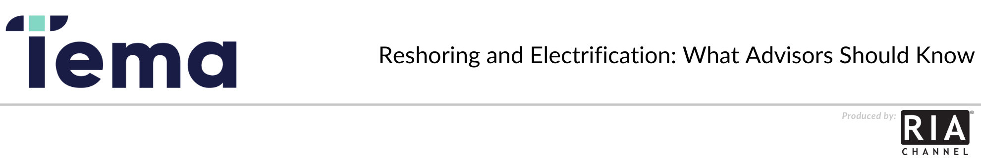 Reshoring and Electrification: What Advisors Should Know 